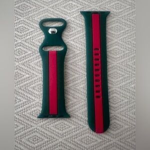 Green & Red Silicone Smartwatch Band 38mm / 40 mm